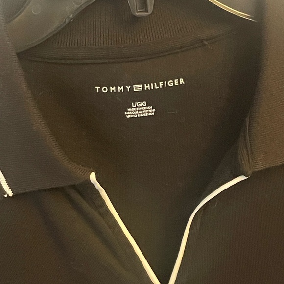 Tommy Hilfiger Women's Stretch Cotton Black Polo Dress Size L - Picture 3 of 7